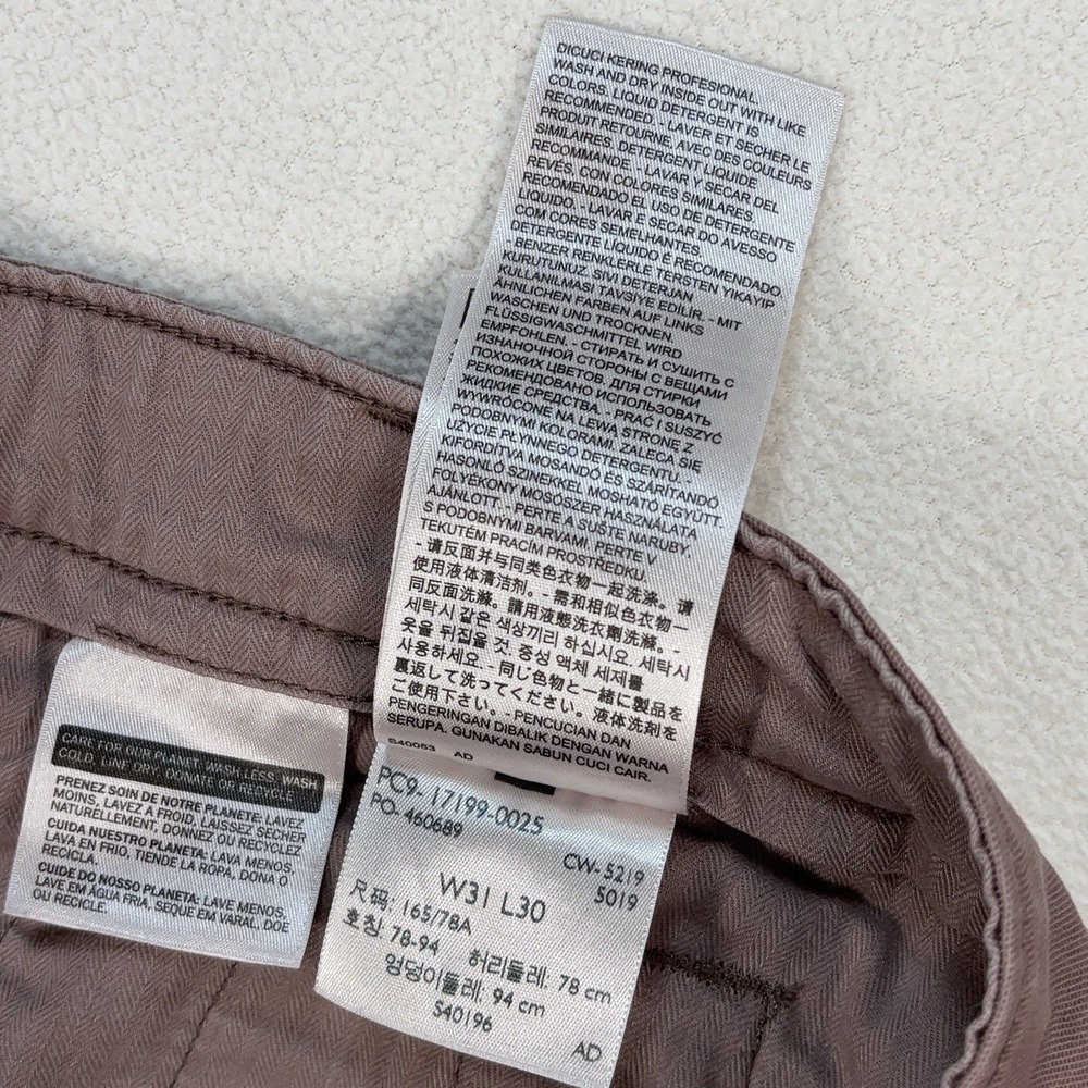 Levi's‎ XX Chino Pants Men's 31x28* Dusty Pink Brown Slim Taper Stretch - Picture 16 of 16